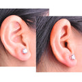 White Diamond Stud Earrings(April Birthstone) - Bamos