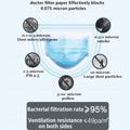 100pcs 3 Layer Disposable Medical Protective Face Mouth Masks Anti nCoV PM2.5 Influenza Bacterial Facial Dust-Proof Safety Masks