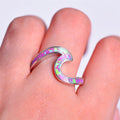 Women Opal Wave Ring (6 Colors) - Bamos