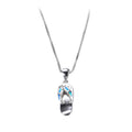 Slipper Pendant Necklace (Blue Fire Opal) - Bamos