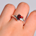 Red Heart Ring(January Birthstone) - Bamos