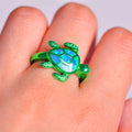 Blue Opal Turtle Ring - Bamos