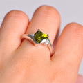 Peridot Heart Wedding Ring - Bamos