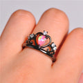 Pink Opal Crown Ring - Bamos