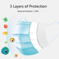 100pcs 3 Layer Disposable Medical Protective Face Mouth Masks Anti nCoV PM2.5 Influenza Bacterial Facial Dust-Proof Safety Masks