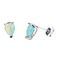 Green/Blue/White Opal Stud Earrings - Bamos