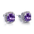 Women Purple Amethyst Wedding Jewelry Set(February Birthstone) - Bamos