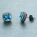 Women Blue Topaz Jewelry Set(December Birthstone) - Bamos