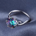 Women 925 Sterling Silver Rainbow Ring - Bamos