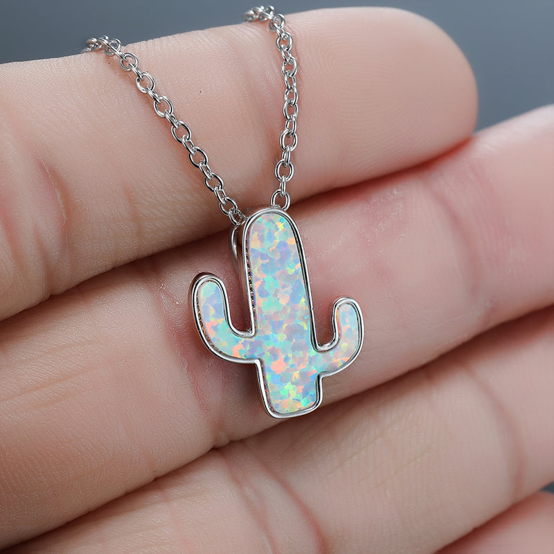 Cactus Pendant Necklace
