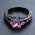 Pink Sapphire Square Ring(October Birthstone) - Bamos
