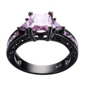 Pink Sapphire Square Ring(October Birthstone) - Bamos
