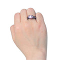 Pink Sapphire Square Ring(October Birthstone) - Bamos