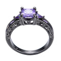 Women Purple Amethyst Wedding Jewelry Set(February Birthstone) - Bamos