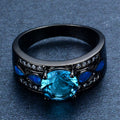 Women Blue Topaz Round Ring(December Birthstone) - Bamos