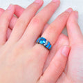 Women Blue Topaz Wedding Party Ring(December Birthstone) - Bamos