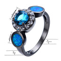 Luxury Women Blue Topaz Wedding Ring(December Birthstone) - Bamos