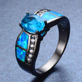 Women Blue Topaz Wedding Ring(December Birthstone) - Bamos