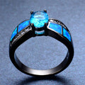 Women Blue Topaz Wedding Ring(December Birthstone) - Bamos
