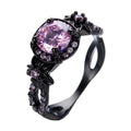 Pink Sapphire Flower Ring (October Birthstone) - Bamos