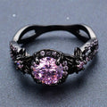 Pink Sapphire Flower Ring (October Birthstone) - Bamos