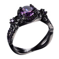 Purple Amethyst Flower Ring (February Birthstone) - Bamos