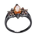 Women Champagne Horse Eye Ring(November Birthstone) - Bamos