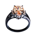 Champagne Topaz Water Drop Ring(November Birthstone) - Bamos
