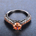 Women Champagne Topaz Zircon Ring(November Birthstone) - Bamos