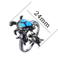 Blue Opal Turtles Ring - Bamos