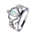White Opal Crown Ring - Bamos