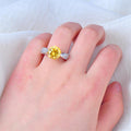 Yellow Topaz Round Ring(December Birthstone) - Bamos