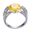 Yellow Topaz Round Ring(December Birthstone) - Bamos