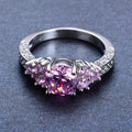 Pink Sapphire Round Ring (October Birthstone) - Bamos