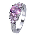 Pink Sapphire Round Ring (October Birthstone) - Bamos