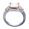 Women Champagne Square Ring(November Birthstone) - Bamos