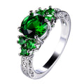 Emerald Round Ring (May Birthstone) - Bamos