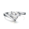 White Heart Ring - Bamos