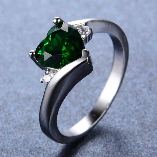 Emerald Heart Ring - Bamos