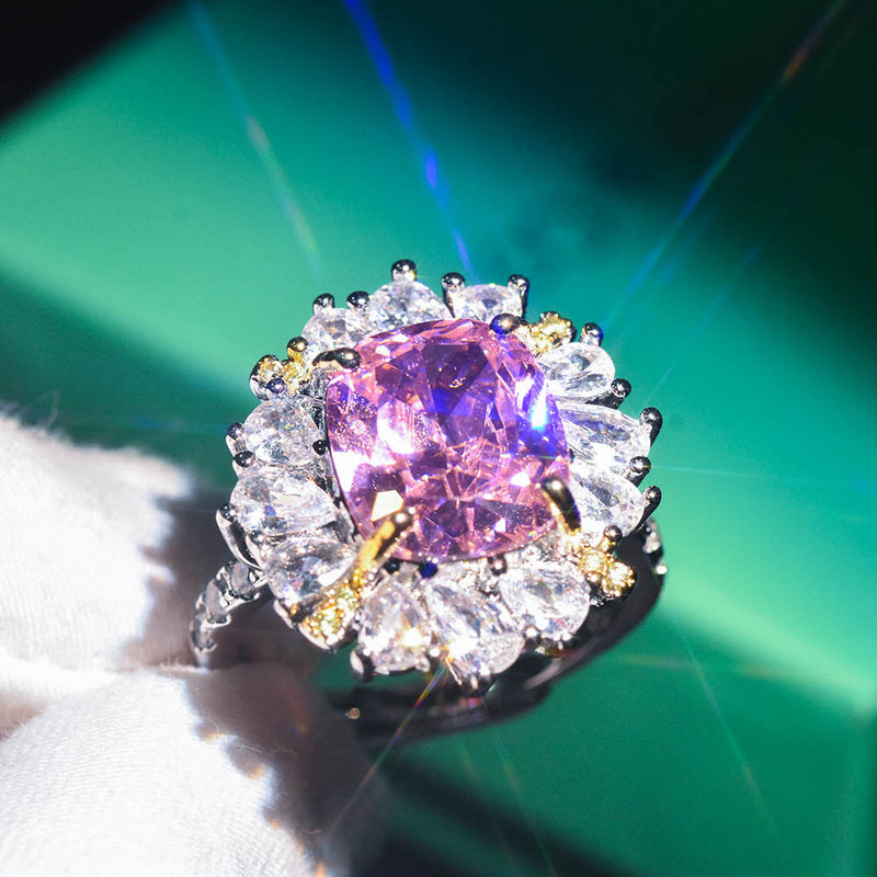 Pink Zircon Ring Adjustable