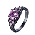 Pink Sapphire Round Ring (October Birthstone) - Bamos