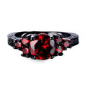 Garnet Round Ring (January Birthstone) - Bamos