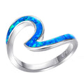 Women Opal Wave Ring (6 Colors) - Bamos