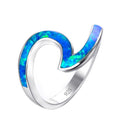 Women Opal Wave Ring (6 Colors) - Bamos