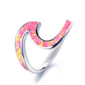 Women Opal Wave Ring (6 Colors) - Bamos