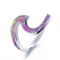 Women Opal Wave Ring (6 Colors) - Bamos