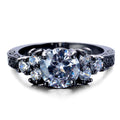 White Diamond Round Ring (April Birthstone) - Bamos