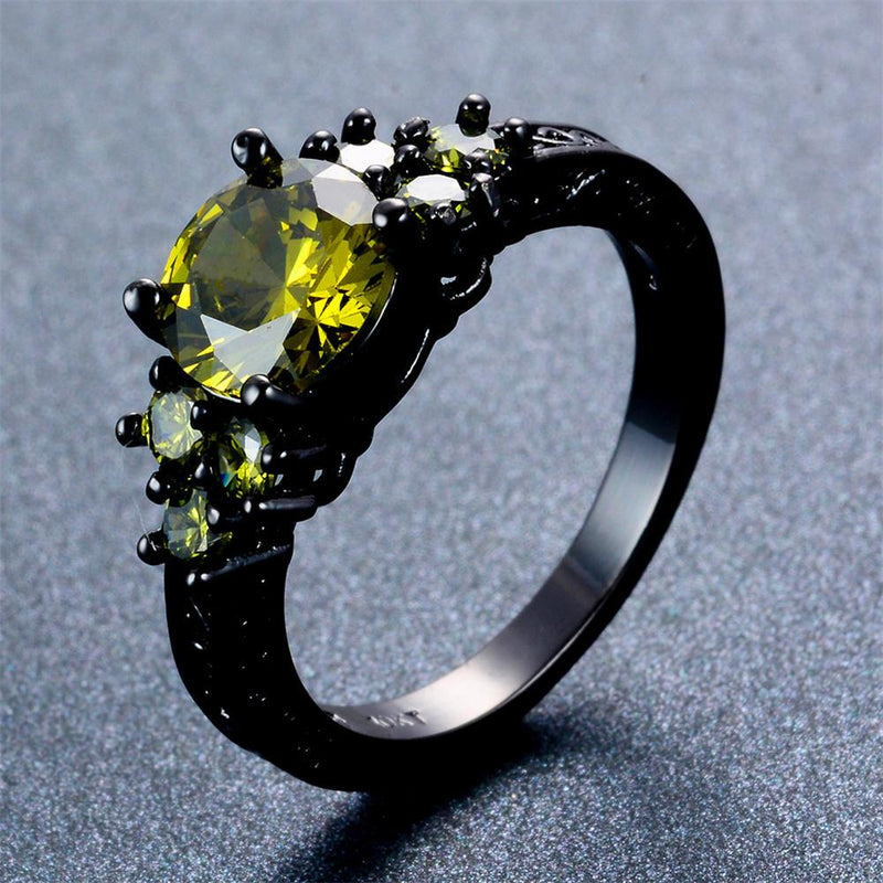 Peridot Round Ring (August Birthstone) - Bamos