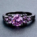 Pink Sapphire Round Ring (October Birthstone) - Bamos
