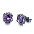 Women Purple Amethyst Wedding Jewelry Set(February Birthstone) - Bamos